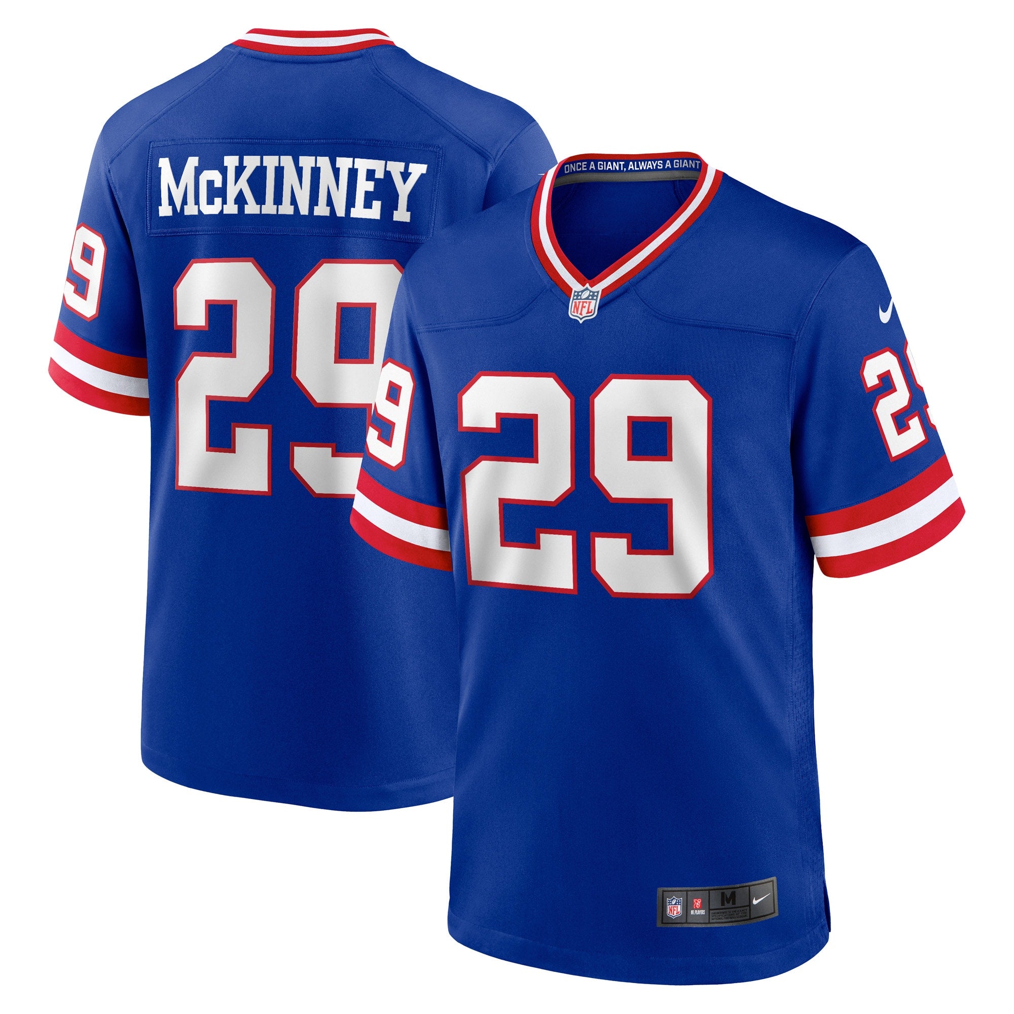 Xavier McKinney New York Giants Nike Away Game Player Jersey - White/Royal - Image 2
