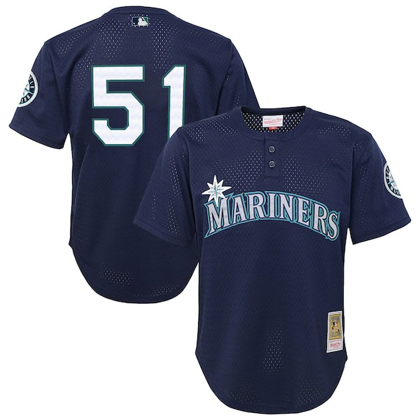 Ichiro Suzuki Seattle Mariners Youth Cooperstown Collection?Mesh Batting Practice Jersey - Navy