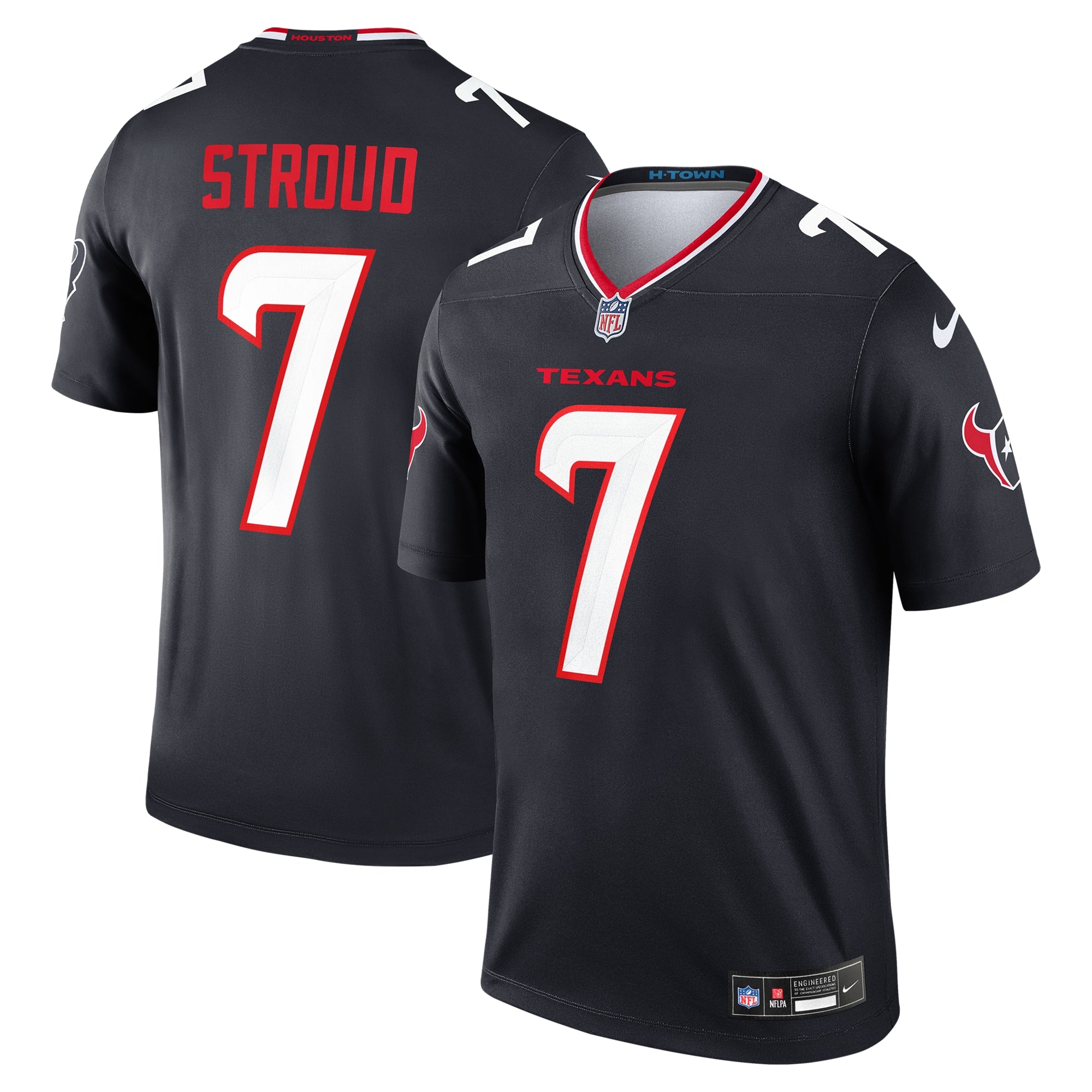 C.J. Stroud Houston Texans Nike Alternate Legend Player Performance Top - Red/Navy - Image 5