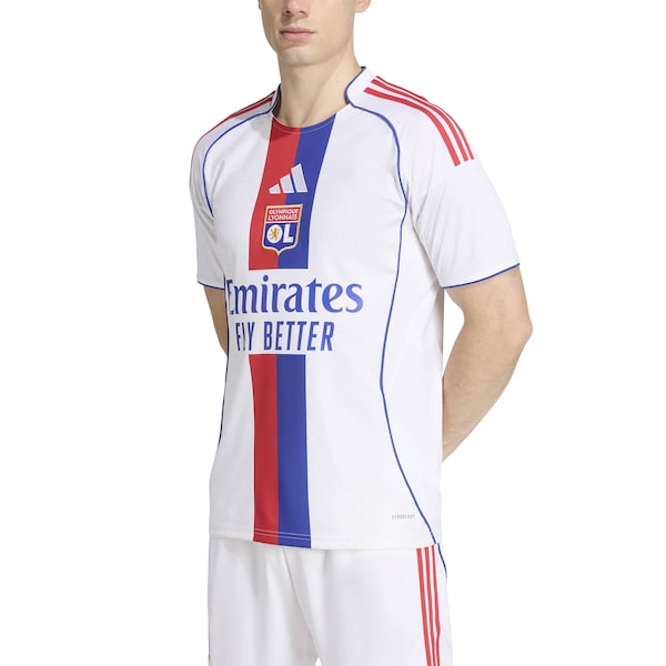 Olympique Lyonnais adidas 2025/26 Home Replica Jersey - White/Blue - Image 5