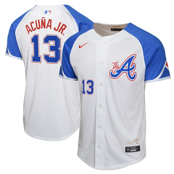 Ronald Acu?a Jr. Atlanta Braves Nike Youth City Connect Limited Player Jersey - White