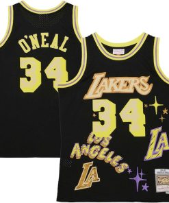 Shaquille O'Neal Los Angeles Lakers  1996/97 Swingman Sidewalk Sketch Jersey - Black