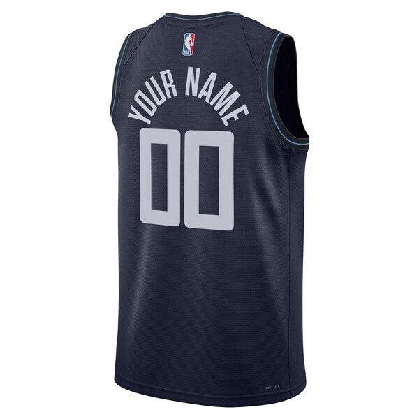 LA Clippers Nike Unisex 2023/24 Custom Swingman Jersey - Navy - City Edition - Image 3
