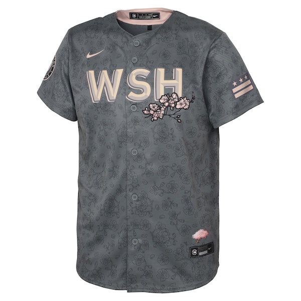 Washington Nationals Nike Youth 2022 City Connect Replica Jersey - Gray - Image 2