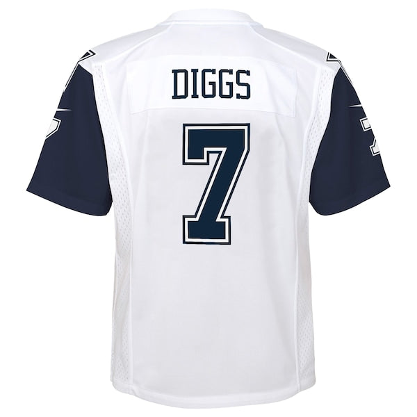 Trevon Diggs Dallas Cowboys Nike Youth Alternate Game Jersey - White - Image 3