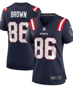 Alternative view of Pharaoh Brown New England Patriots Nike Women's Team Game Jersey -  Navy