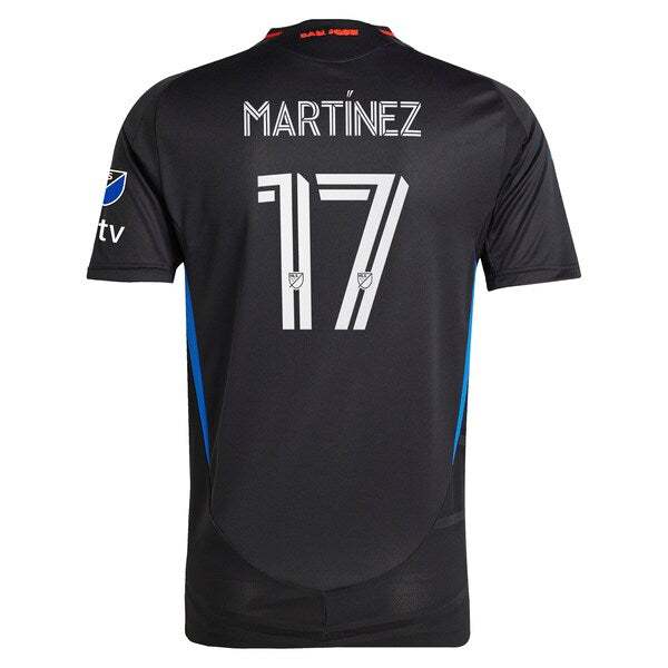 Josef Martinez San Jose Earthquakes adidas 2025 Headliner Authentic Player Jersey - Black - Image 3