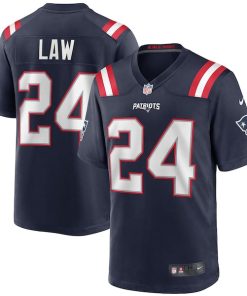 Ty Law New England Patriots Nike Game Retired Player Jersey - Navy/Red