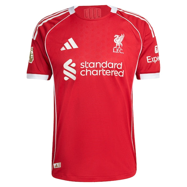 Liverpool adidas 2025/26 Home Custom Authentic Jersey - Red/Green - Image 3