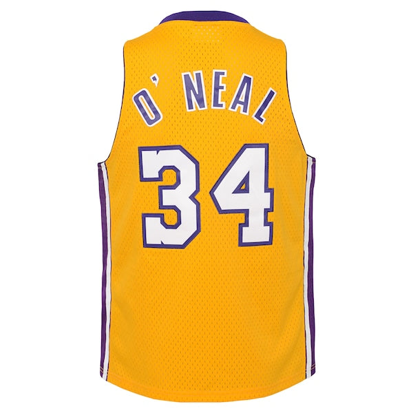 Shaquille O'Neal Los Angeles Lakers Youth 1999/00 Hardwood Classics Swingman Jersey - Gold - Image 3