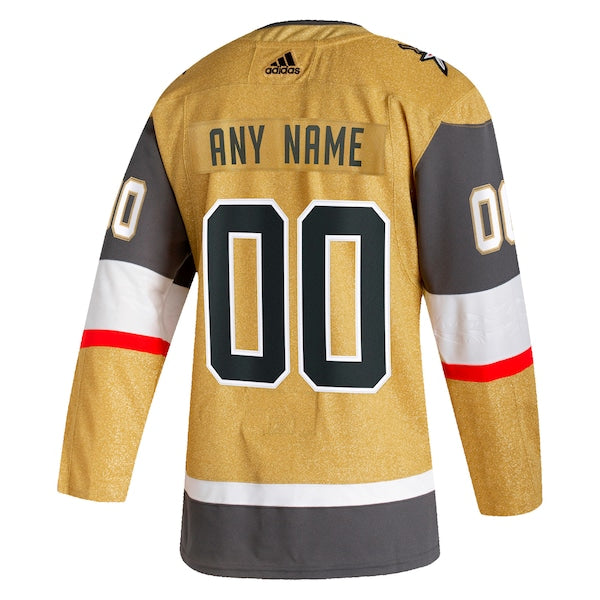 Vegas Golden Knights adidas Home Authentic Custom Jersey - Gold - Image 3