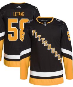 Kris Letang Pittsburgh Penguins adidas Alternate Primegreen Authentic Player Jersey - Black