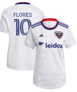 Edison Flores D.C. United adidas Women's 2021 The Marble Replica Player Jersey - White