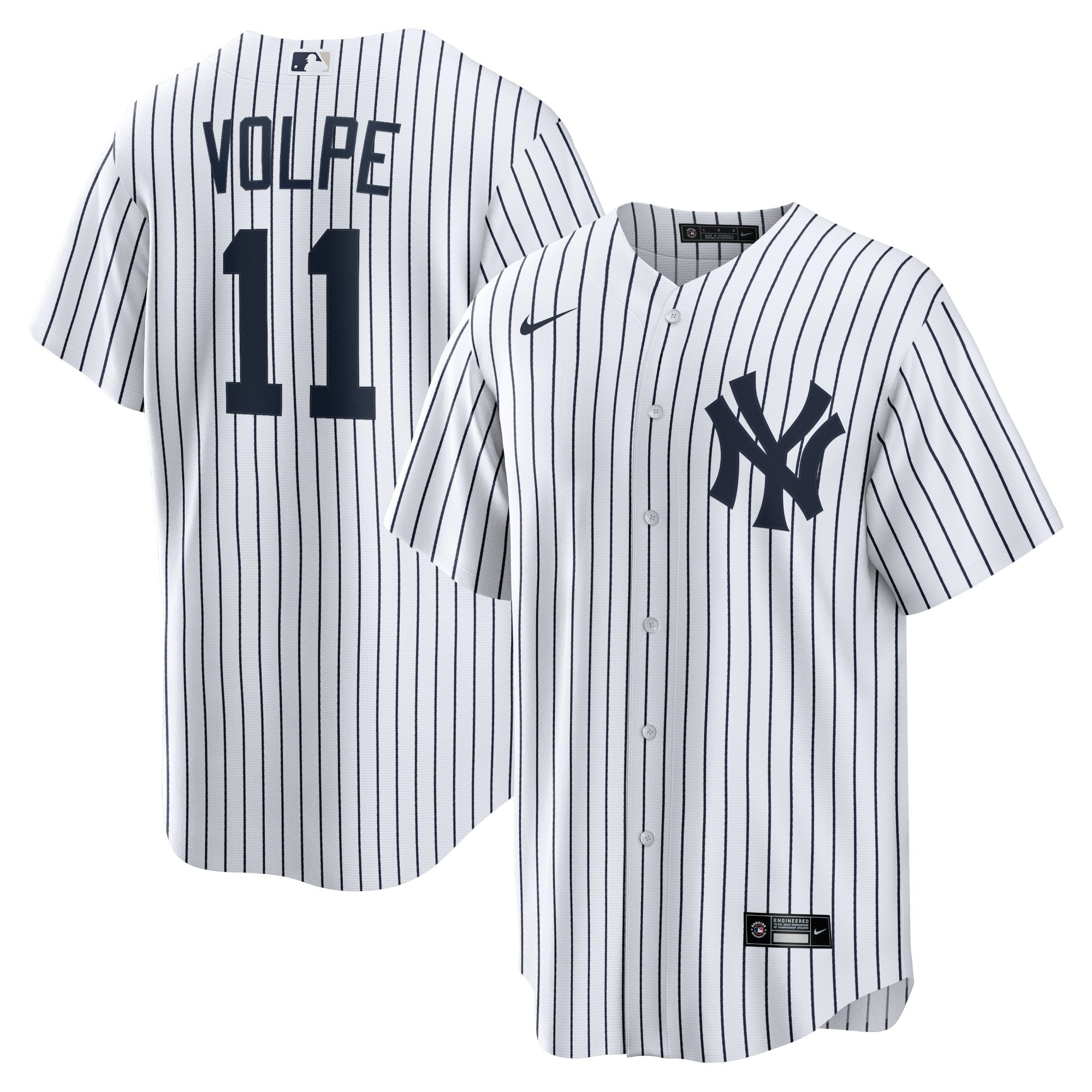 Anthony Volpe New York Yankees Nike Road Replica Jersey - Gray/White - Image 5