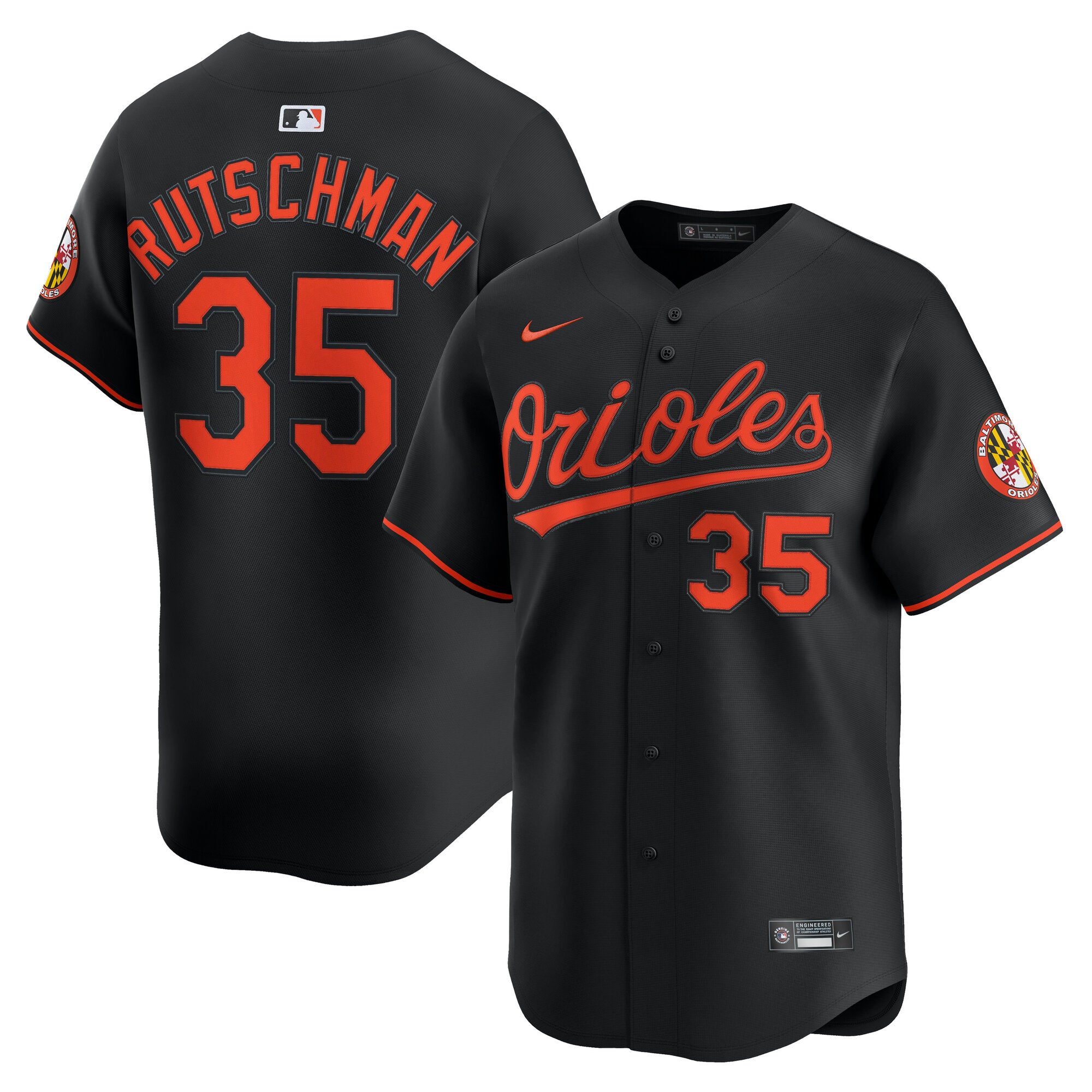 Adley Rutschman Baltimore Orioles Nike Home Limited Player Jersey - White/Black - Image 5