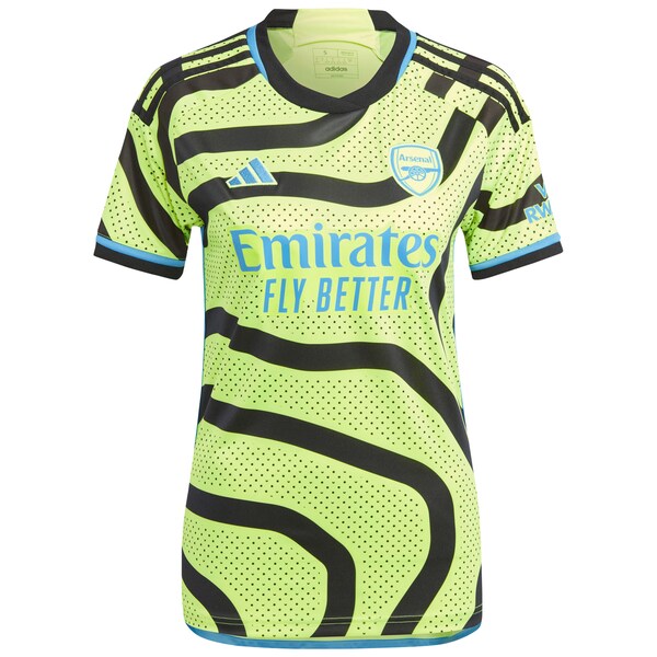 Gabriel Jesus Arsenal adidas Women's 2023/24 Away Replica Player Jersey - Yellow/Green/Red - Image 3