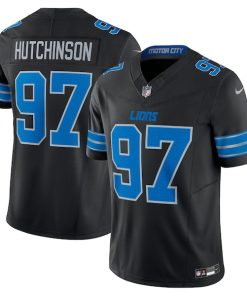 Alternative view of Aidan Hutchinson Detroit Lions Nike 2nd Alternate Vapor F.U.S.E. Limited Jersey - Black