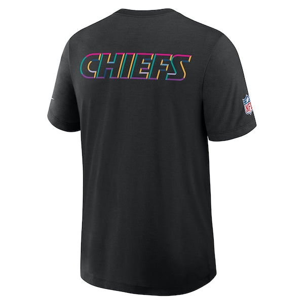 Kansas City Chiefs Nike 2025 NFL Crucial Catch Tri-Blend Dri-FIT T-Shirt - Black - Image 3