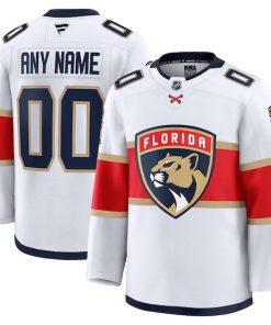 Florida Panthers  Away Premium Custom Jersey - White/Red