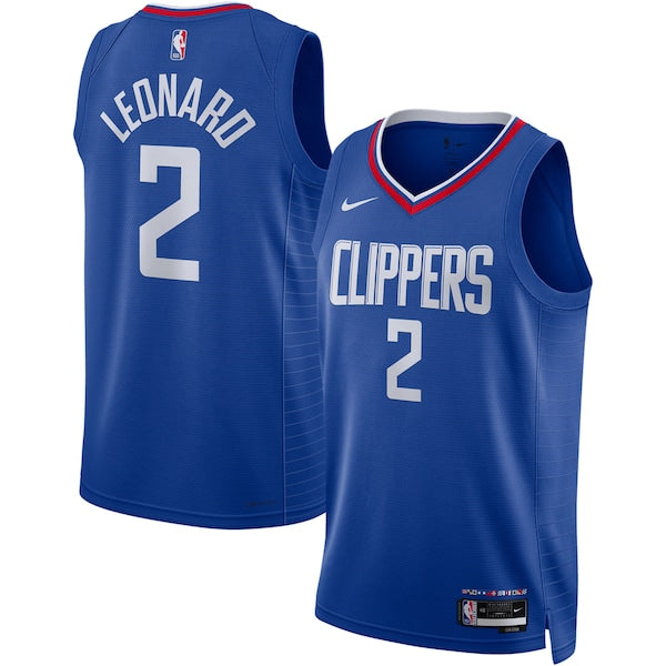 Kawhi Leonard LA Clippers Nike Unisex Swingman Jersey - Icon Edition - Royal/White - Image 2