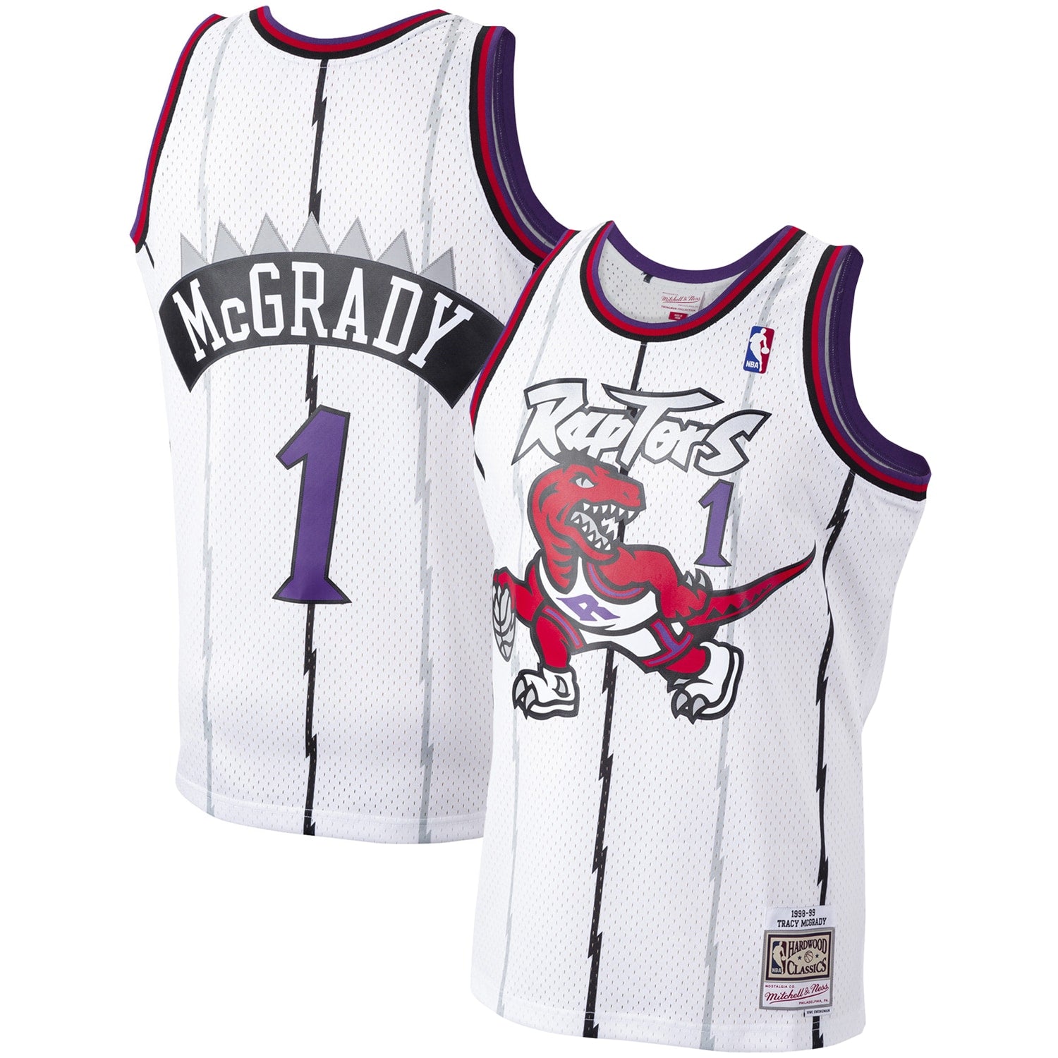 Tracy McGrady Toronto Raptors Hardwood Classics Swingman Jersey - Purple/White - Image 6