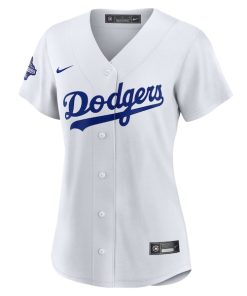 Alternative view of Freddie Freeman Los Angeles Dodgers Nike Women's Home 2025 World Series Champions Replica Jersey - White