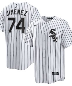 Alternative view of Eloy Jimenez Chicago White Sox Nike Home Replica Player Name Jersey - White/Black