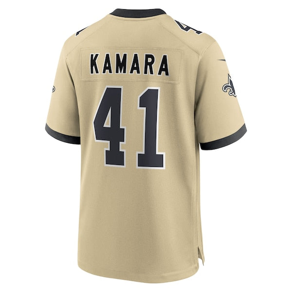 Alvin Kamara New Orleans Saints Nike Youth Gameday Golds Alternate Game Player Jersey - Gold/White/Black - Image 4