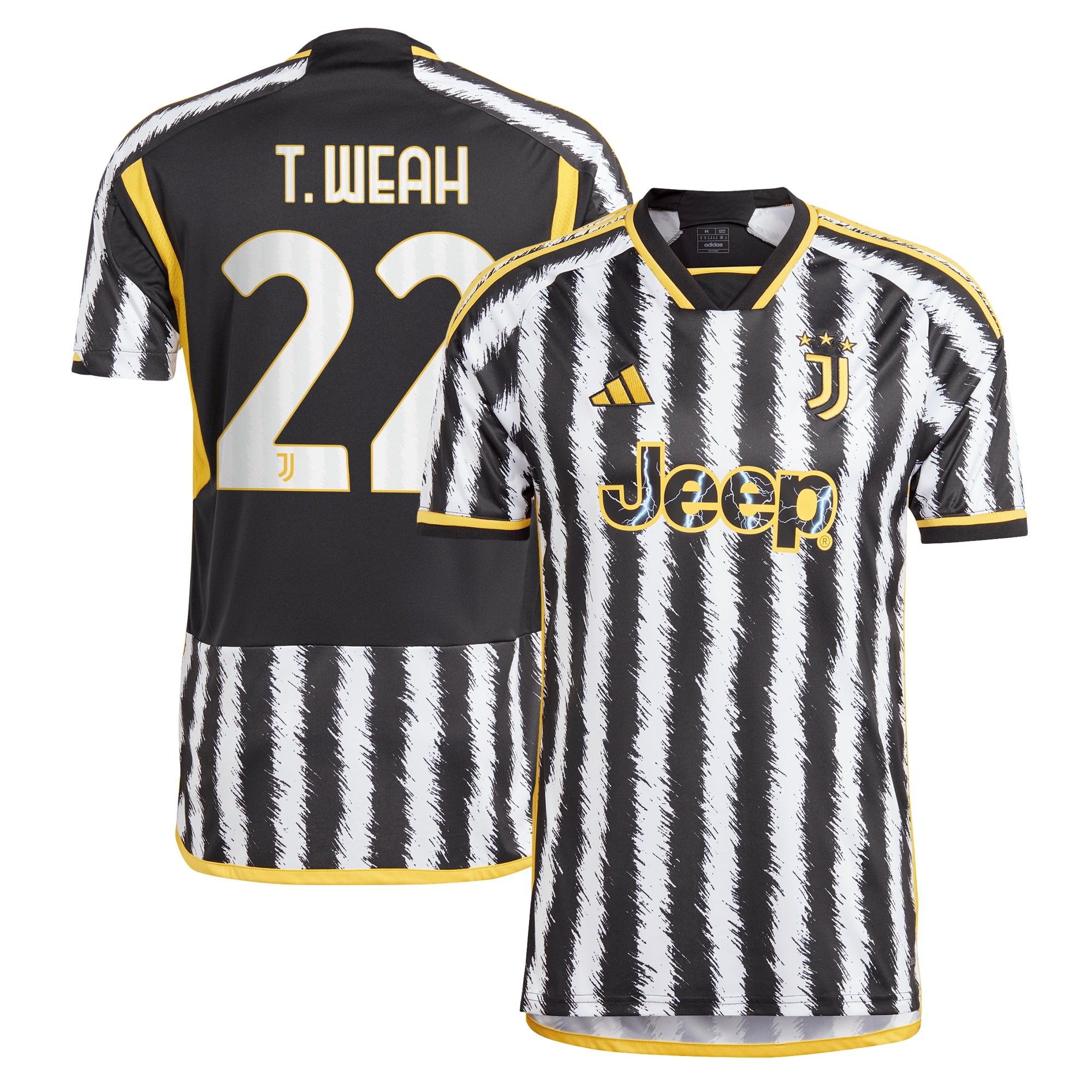 Timothy Weah Juventus adidas 2023/24 Away Replica Jersey - White/Black/Gray - Image 5