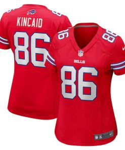 Alternative view of Dalton Kincaid Buffalo Bills Nike Women's Alternate Game Jersey - Red/Royal