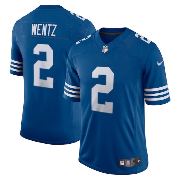 Carson Wentz Indianapolis Colts Nike Alternate Vapor Limited Jersey - Royal/White - Image 2