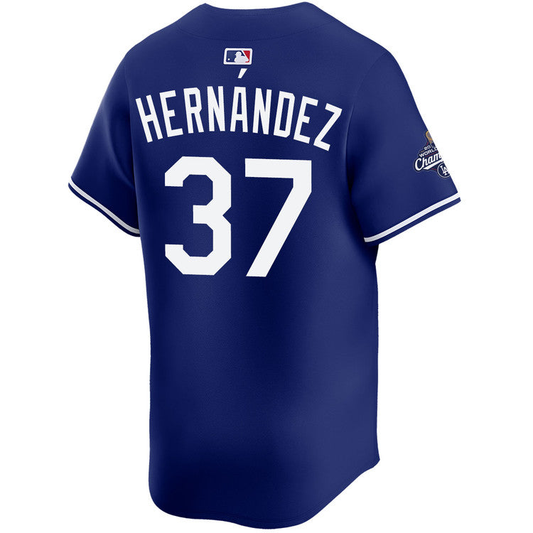 Teoscar Hern¨¢ndez Los Angeles Dodgers Nike 2025 World Series Champions Home Replica Jersey - Royal - Image 5