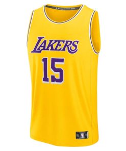 Alternative view of Austin Reaves Los Angeles Lakers  Youth Fast Break Replica Jersey - Gold - Icon Edition