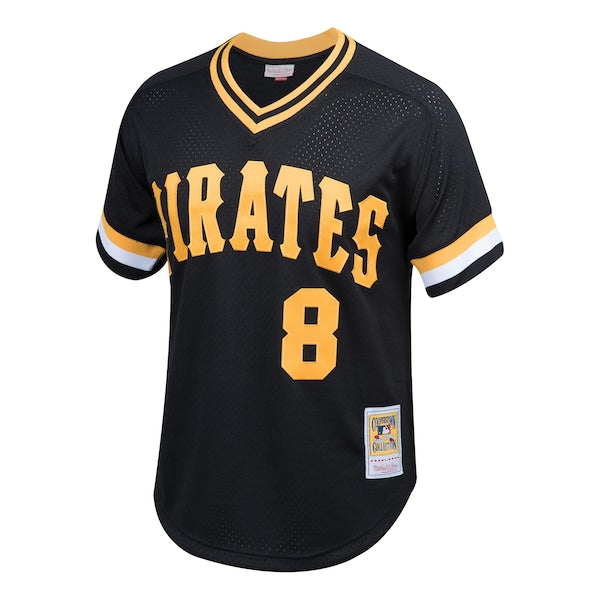 Willie Stargell Pittsburgh Pirates Youth Cooperstown Collection Mesh Batting Practice Jersey - Black - Image 2