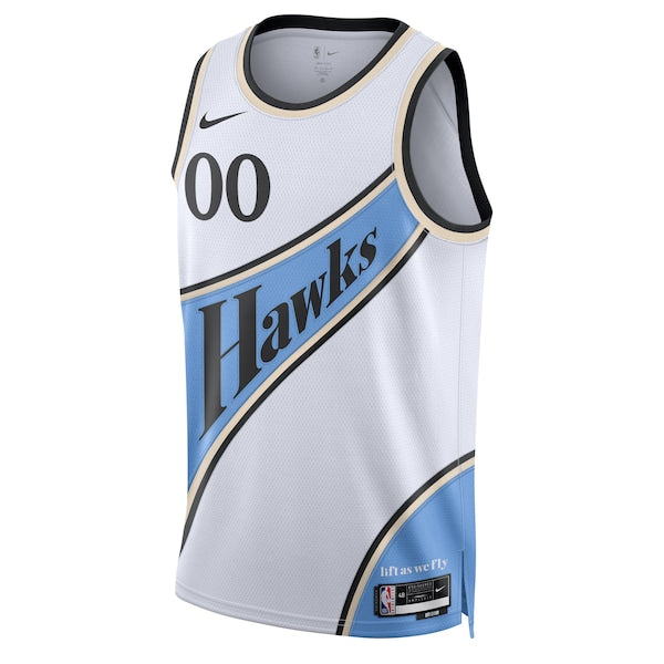 Atlanta Hawks Nike Unisex 2024/25 Custom Swingman Jersey - City Edition - White - Image 2