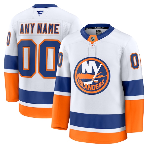 New York Islanders Away Premium Custom Jersey - White/Royal