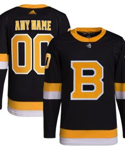 Boston Bruins adidas  Alternate  Primegreen Authentic Custom Jersey - Black