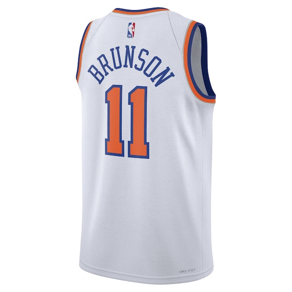Jalen Brunson New York Knicks Nike Unisex Swingman Jersey - Association Edition - White/Blue - Image 4
