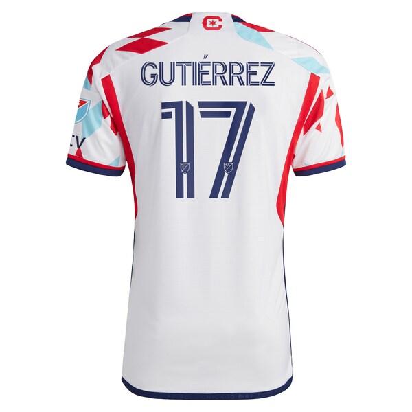 Brian Guti¨¦rrez Chicago Fire adidas 2024 A Kit For All Authentic Player Jersey?¨C White - Image 3