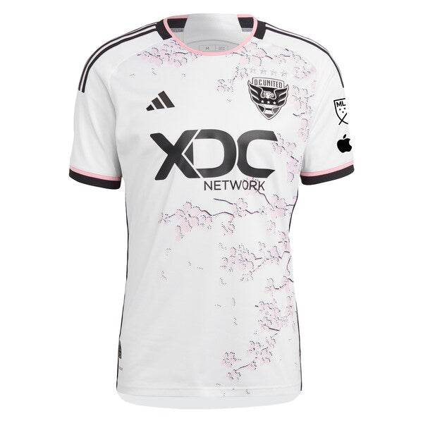D.C. United adidas 2024 The Cherry Blossom Kit Authentic Custom Jersey - White - Image 2