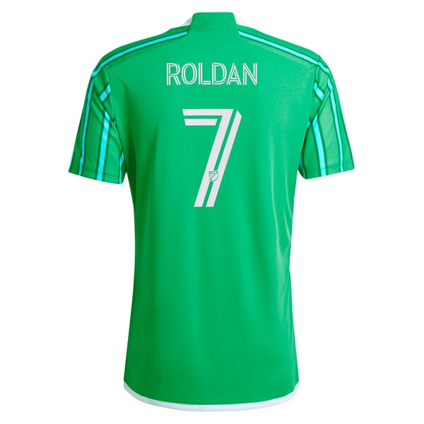 Cristian Roldan Seattle Sounders FC adidas 2024 The Anniversary Kit Replica Player Jersey?ยจC Green - Image 3