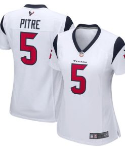 Alternative view of Jalen Pitre Houston Texans Nike Women's Game Player Jersey - White/Navy