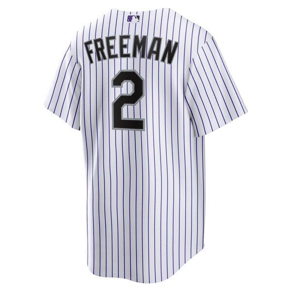 Tyler Freeman Colorado Rockies Nike Home Replica Jersey - White - Image 3