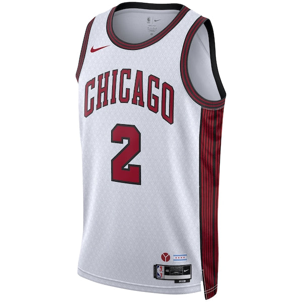 Lonzo Ball Chicago Bulls Nike Unisex 2022/23 Swingman Jersey - City Edition - White - Image 2