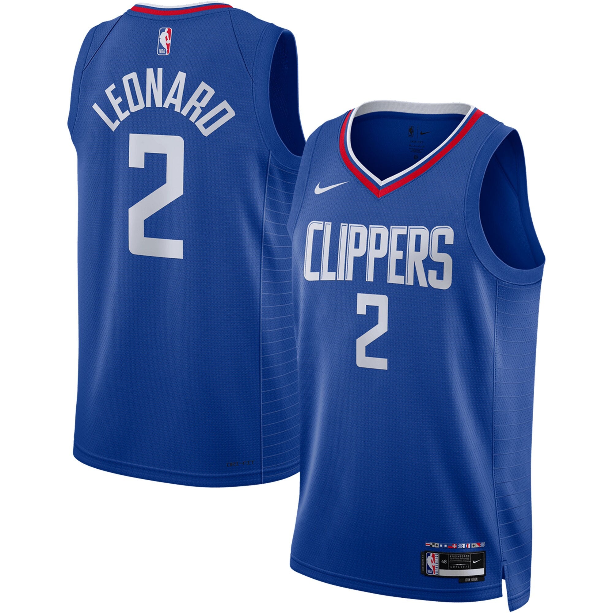 Kawhi Leonard LA Clippers Nike Unisex Swingman Jersey - Association Edition - White/Royal - Image 5