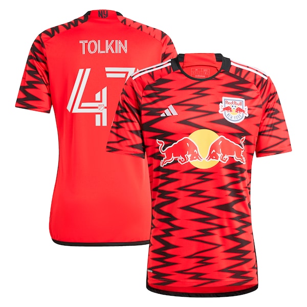 John Tolkin New York Red Bulls adidas 2024 Legacy Replica Player Jersey?ยจC Red