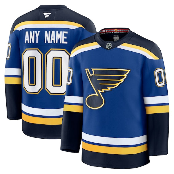 St. Louis Blues Home Premium Custom Jersey - Blue/White - Image 2