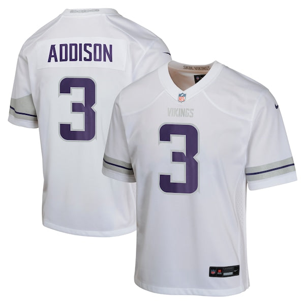 Jordan Addison Minnesota Vikings Nike Youth Alternate Game Jersey - White