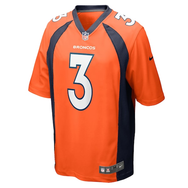 Russell Wilson Denver Broncos Nike Youth Game Jersey - Orange/Navy/White - Image 3