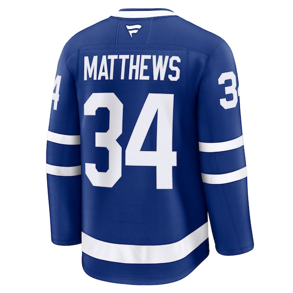 Auston Matthews Toronto Maple Leafs Captain Patch Home Premium Jersey - Blue/Black - Image 5